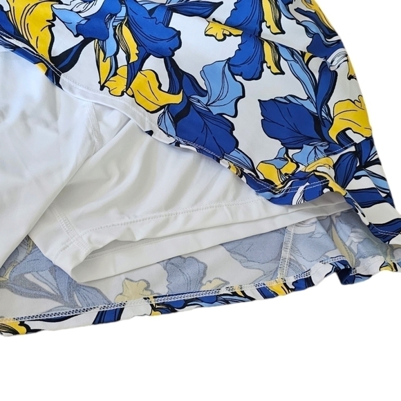 NWT Tail Skirt with Built-in Short, Blue and Yellow Floral, Size XXL - Picture 14 of 16